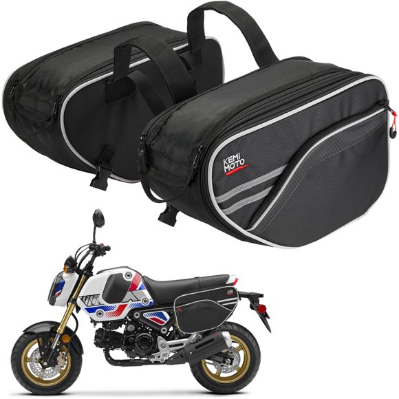 Alforjas para moto KEMIMOTO, ampliable de 24 a 30 litros (15 litros x 2), compatible con las bolsas