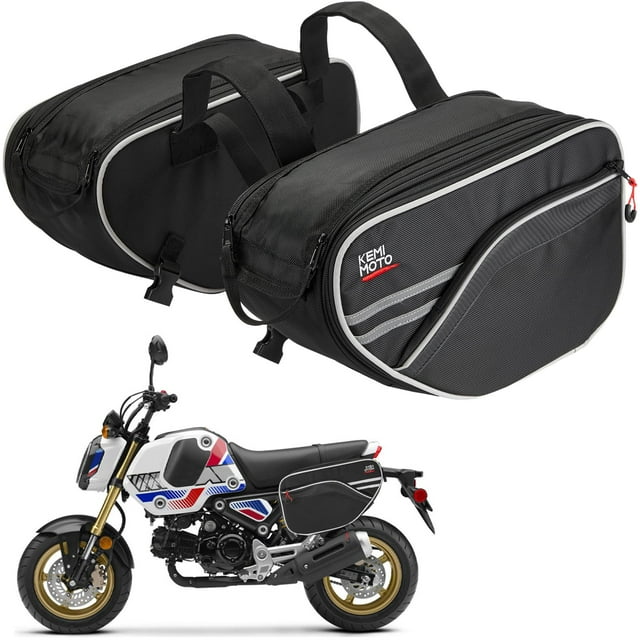 Alforjas para moto KEMIMOTO, ampliable de 24 a 30 litros (15 litros x 2), compatible con las bolsas