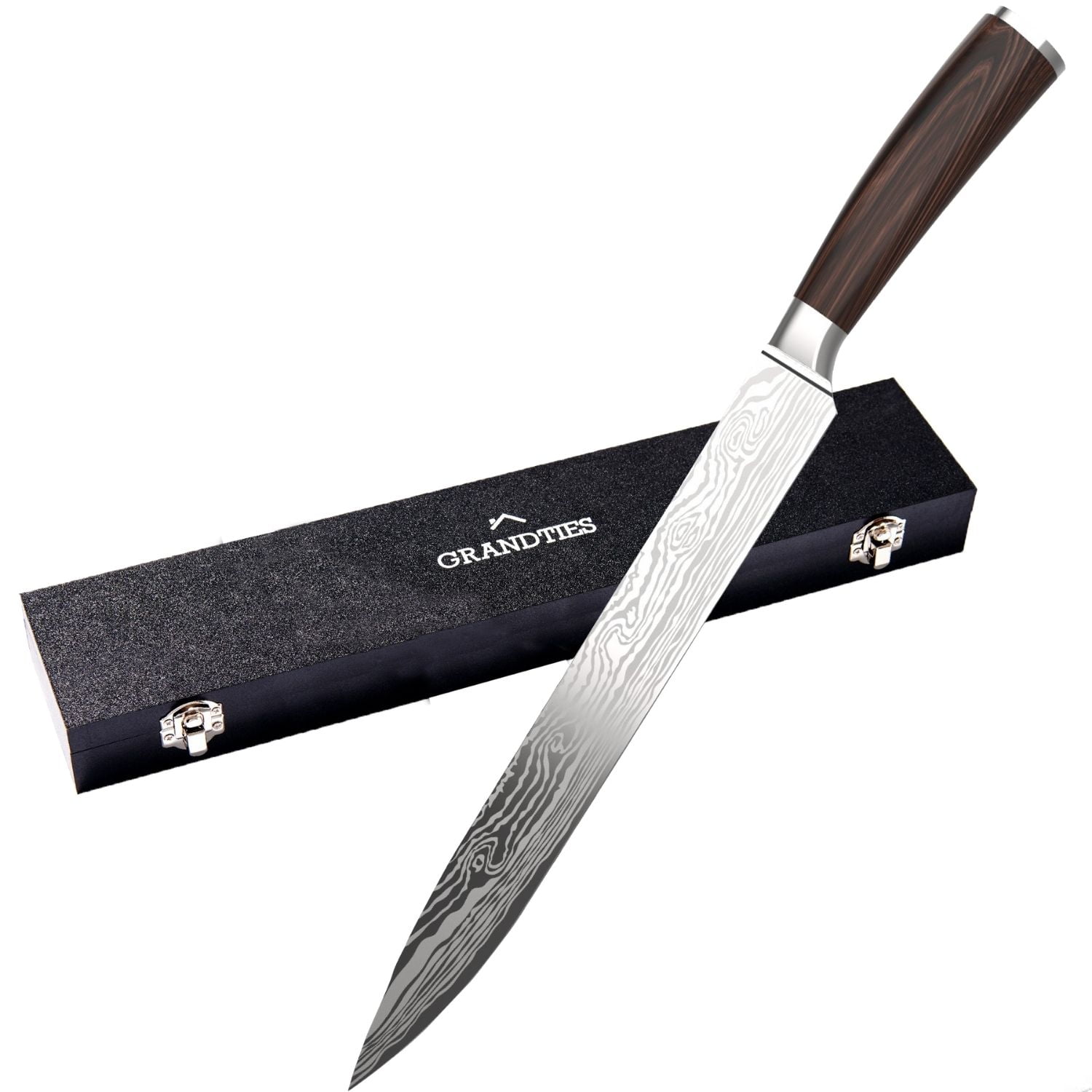 Grandties Meat Slicing Carving Knife Full Tang High Carbon German