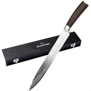 YUSOTAN Slicing Carving Knife, 12 Inch Brisket Knife, German High Carbon  Stainless Steel Super Sharp Meat Cutting and BBQ Knife and Ergonomic Solid