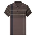 thumbnail image 4 of BUWTTED Men's Casual Golf Shirts Short Sleeve Button Down Striped Collared Shirts Summer Work T-Shirt, 4 of 6