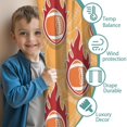 thumbnail image 3 of Blackout Kids Curtains,Orange Flaming Footballs Pattern Childrens Insulated Curtains Set Of 2,Bedroom Essentials,Toddler Room Decor 42"x54", 3 of 5