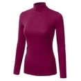 thumbnail image 2 of Doublju Women's Long Sleeve Turtleneck Lightweight Pullover Top Sweater with Plus Size, 2 of 4