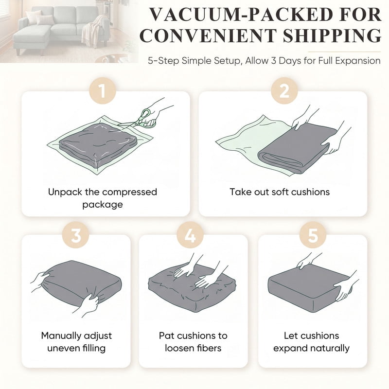 Lacoo L-Shaped Sofa Couch, 72" Modern Reversible Chaise Cloud Sofa with Cushions for Living Room, Apartment and Small Space, Corduroy Gray