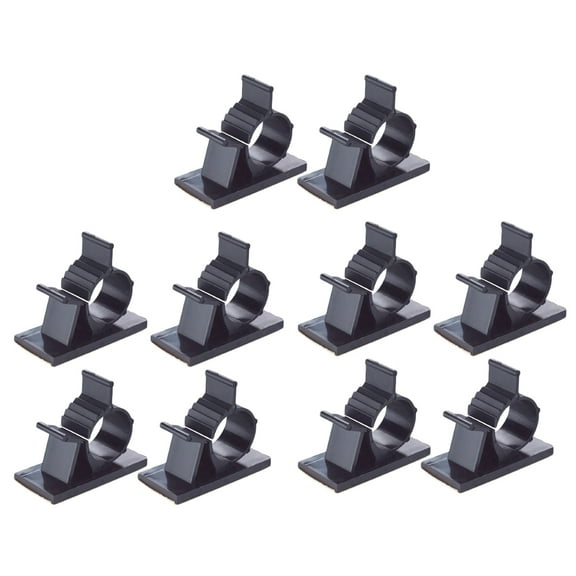 FONDOTIN Wire Organizer Clips Adhesive Cable Clamps 30Pcs Black
