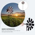 thumbnail image 4 of Metal Windmill Garden Spinner with Stake, 28" Vintage Yard Sculpture, Outdoor Windmill Stake for Garden Decor, 4 of 7