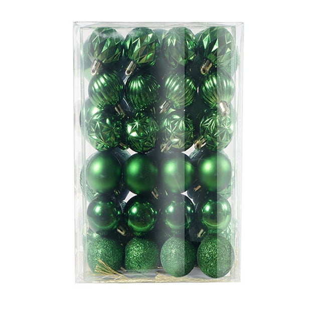 Chmadoxn Christmas Decorations, Christmas Ornaments, Christmas Gifts 48PCS Christmas Tree Bauble Hanging Home Party Ornament Decor 4CM Topper Bauble