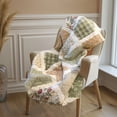 thumbnail image 4 of Donna Sharp Peach Rose Cotton Pieced Decorative Throw, 4 of 5