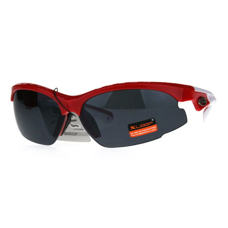 Xloop Sport Warp Plastic Mens Baseball Half Rim Sunglasses