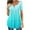 Light Blue, variant on Sakmal Ladies Tops Under $10 Short Sleeve Blue Floral Pleated V-Neck Tunic Womens Shirts