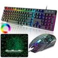 thumbnail image 1 of Youkk RGB Gaming Keyboard and Mouse USB Wired LED Backlight Gaming Mouse Keyboard and Mouse Pad for Laptop PC Computer Gaming and Work Black, 1 of 6