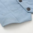 thumbnail image 3 of inhzoy Toddler Baby Boys 1st Birthday Party Suit Long Sleeve Shirt Vest Pants Light Blue 130, 3 of 8