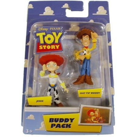 Toy Story Buddy Pack Hat Tip Woody & Jessie Mattel Toy Action Figures ~ Approx. 2 Inches Tall