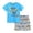 Sky Blue, variant on Toddler Boys Summer Outfits 2 Piece Short Sleeve Crew Neck Print T Shirt and Shorts Clothing Outfits Sets Size 2-3T ,Blue