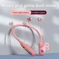 thumbnail image 3 of BT Neckband Headphone, Neckband Earphones , LED Power Display Memory Card Playback  Earbuds Headset with RGB Backlight, 3 of 8