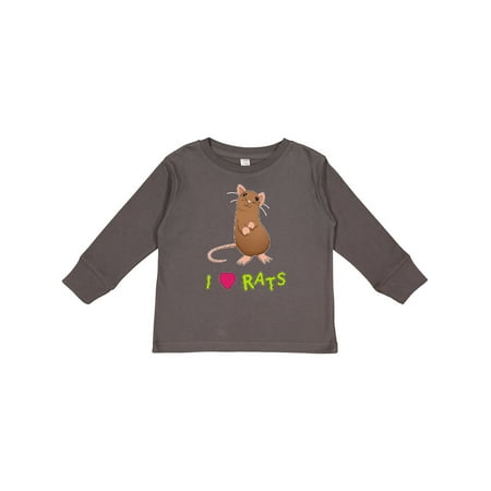 

Inktastic I Love Rats Gift Toddler Boy or Toddler Girl Long Sleeve T-Shirt