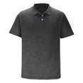 thumbnail image 5 of LODIENY Men's Polo Shirts Collared Short Sleeve Distressed Washed Button T-Shirt Athletic Golf Shirts Casual Vintage Basic Workout Tee Tops Black L, 5 of 7