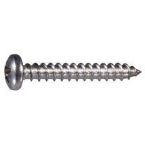 #12 x 1-1/2" 316 Stainless Steel Phillips Pan Head Sheet Metal Screws (6 pcs.)