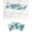 Teal, Aqua, White, variant on 1 Pack Fluorescent Light Cover for Ceiling Lights, Teal Palm Leaves Magnetic Classroom Light Filters 4x2 Feet, Summer Botanical Tropical Leaf Decorative Ceiling Shade Panel for Office