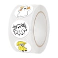 thumbnail image 2 of Dujiujun 1 Roll Halloween Stickers 500 Sheets Waterproof Diverse Cartoon Ghost Patterns Adhesive for Envelopes Bags Bottles Treats Home Office School Decorations Decals, 2 of 7