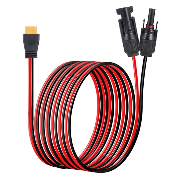 12AWG 6M Hembra Cable de Extensión Conector Rápido para Auto RV Motocicleta Panel Solar Cable de Carga de la Batería