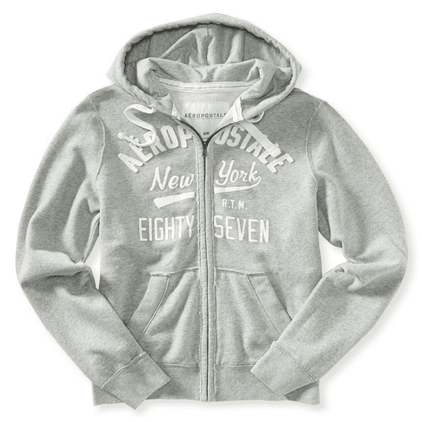 Sudadera con capucha Aeropostale New York Fz Hombre Gris XX-Large