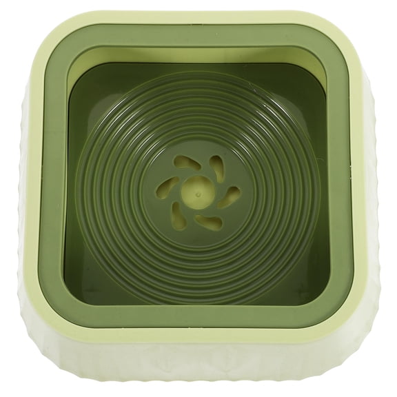 ELAYARD Green ABS Pet Water Bowl No Spill Anti Tip Design for Cats and Small Dogs