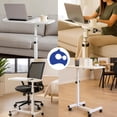 thumbnail image 5 of Mesa para Laptop Bluelander con Altura Ajustable y Ruedas con Bloqueo, Blanco, 5 of 5