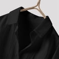 thumbnail image 7 of HOWPAY Button down Shirts for Women Long Sleeve Solid Color Classic Fit Collared Work Tops Oversized Stretch Loose Dressy Casual Fall Clothes Black L, 7 of 7