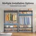 thumbnail image 4 of VIPEK V1 Wire Garment Rack 4 Tiers Heavy Duty Clothes Racks for Hanging Clothes Large Clothing Rack Freestanding Closet with Hanging Rod, 35.4'' L X 15.7'' W X 70.9'' H, Max Load 500LBS, Black, 4 of 7