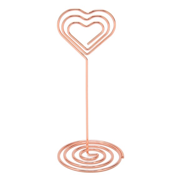 Place Card Holder, 10Pcs Heart Shape Table Card Holders Table Number Holders Table Picture Stand For Place Cards Wedding Party Office Desk