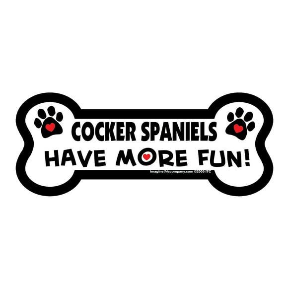 Cocker Spaniels Have More Fun Bone Magnet