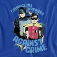 thumbnail image 2 of Batman Classic Tv Courageous Warriors Women's T Shirt, Royal, Medium, 2 of 6
