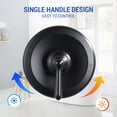 thumbnail image 4 of Wowow Single Handle 5-Spray Tub and Shower Faucet 1.8 GPM with High Pressure Showerhead in Black Valve Included, 4 of 4