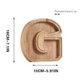 thumbnail image 2 of kkbbma under $5 Wooden Letter Name Money Bank, Personalized Wooden Alphabet Letter Money Bank,KidsSavings Deposit Box Transparent Lid, Educational Gift Home Decor Name Bank, 2 of 6