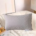 thumbnail image 6 of Decorative Lumbar Pillow,Contemporary Jacquard Oblong Cushion Geometric, Crystal Embroidery Pillow for Bed, Couch, Sofa, Modern Home Decor-Crystal Matrix(Gray), 6 of 7