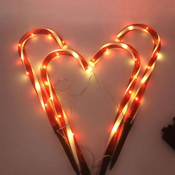 Lighted Christmas Path Lights, EndtoEnd Plug in Waterproof Red Candy