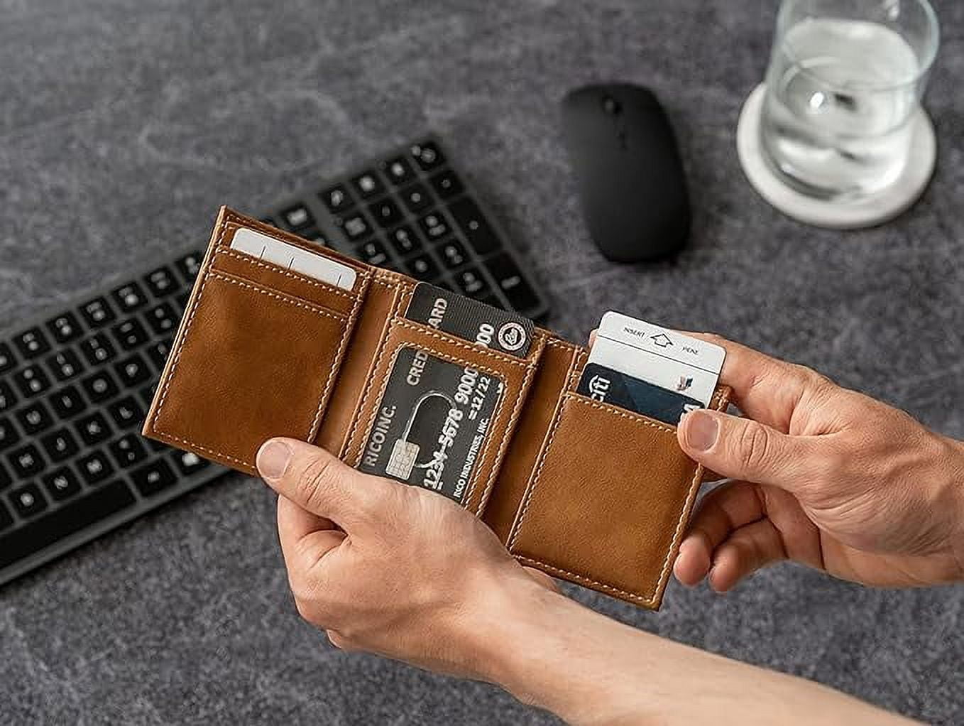 Rico Industries NFL Dallas Cowboys #1 DAD Laser Engraved Billfold Wallet - Brown, 4.25 X 3.25 Inches