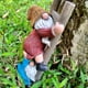 thumbnail image 5 of Estatua de gnomo de jardín, gnomo travieso, figura de jardín, escultura enana, adorno de resina, 5 of 7