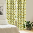 thumbnail image 2 of Ambesonne Floral Window Curtains, Daffodil Bouquets Blossoms, Each 28" W x 84" L, Yellow Apricot and Green, 2 of 4