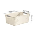 thumbnail image 3 of Stackable Plastic Storage Bin With Handles Open Top Closet Drawer Container Box White M Size 11.8x8.2 Inch, 3 of 6