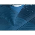 thumbnail image 4 of Ambesonne Astronaut Quilted Bedspread Set 3 Pcs, Walking on the Moon, King Size, Night Blue White, 4 of 5