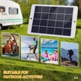 thumbnail image 2 of Chargeur Solaire Portable 3W 5V Étanche pour Camping avec Prise Micro USB, 2 of 8