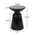 thumbnail image 6 of DIANJIE Modern Metal Pedestal End Table for Outdoor Spaces, 6 of 18