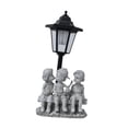 thumbnail image 3 of Estatua de jardín de luces solares, adorno de resina, manualidades decoración de la lámpara de jardín hexagonal coleccionable para el patio del patio, 3 of 8