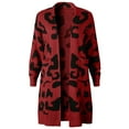 thumbnail image 4 of Oversized Women's Leopard Print Cardigan with Front Opening, 4 of 9