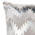thumbnail image 4 of SAFAVIEH Sophia Flamestitch Striped Pillow, 18" x 18", Silver, 4 of 5