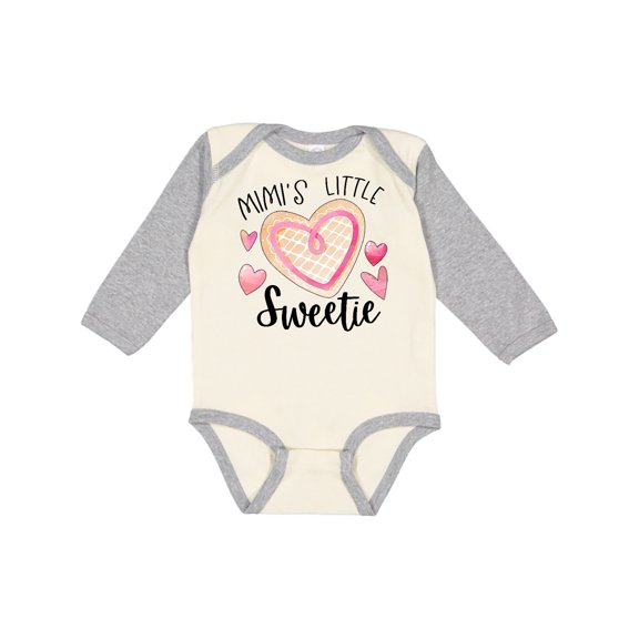 Inktastic Mimi's Little Sweetie with Heart Cookie Boys or Girls Long Sleeve Baby Bodysuit