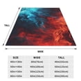 thumbnail image 3 of Cauagu Red And Blue Fire Pattern Flannel Bed Blankets,Fleece Blanket Comfortable Air Conditioning Blanket for Sofa Bed Travel Couch & Living Room -40"x30", 3 of 8