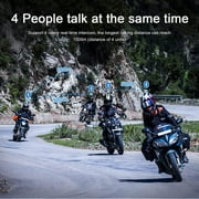 Motorcycle Helmet Bluetooth Intercom Headset with Control Bar 4 Riders